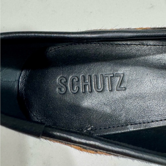 SCHUTZ Animal Print Flats with Black Accents. Only worn once - Picture 4 of 9